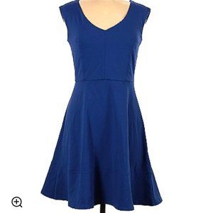 Cynthia Rowley A-Line Fit & Flare Sleeveless V Neck Hunter Green Size S